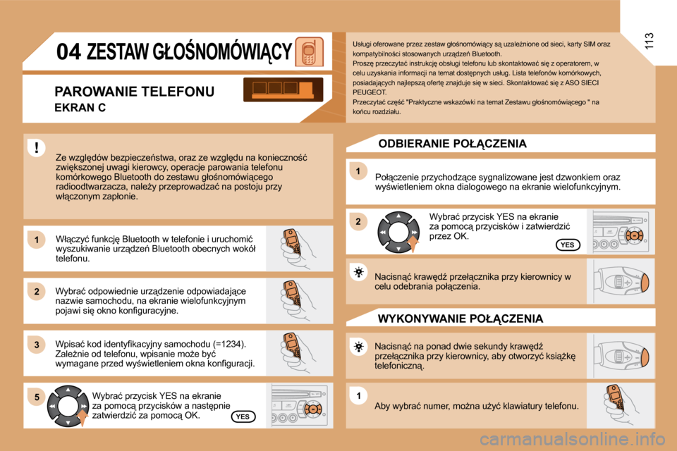 Peugeot Expert VU 2008.5  Instrukcja Obsługi (in Polish) �1�1
�2�2
�3�3
�1�1
�2�2
�5�5�1�1
�0�4� �Z�E�S�T�A�W� �G�Ł�O:�N�O�M�Ó�W�I�C�Y� 
� �Z�e� �w�z�g�l�d�ó�w� �b�e�z�p�i�e�c�z�e1�s�t�w�a�,� �o�r�a�z� �z�e� �w�z�g�l�d�u� �n�a� �k�o�n�i�e�c�z�n�o