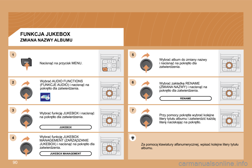 Peugeot Expert VU 2008.5  Instrukcja Obsługi (in Polish) �9�0
ESC
MENU LIST
ESC
MENU LIST
�6�6
�7�7
�5�5
ESC
LIST
MENU
MENU
ESC
MENU LIST
�2�2
�3�3
�4�4
�1�1
ESC
MENU LIST
ESC
MENU LIST
ESC
MENU LIST
ESC
MENU LIST
�J�U�K�E�B�O�X
�R�E�N�A�M�E
�J�U�K�E�B�O�X�