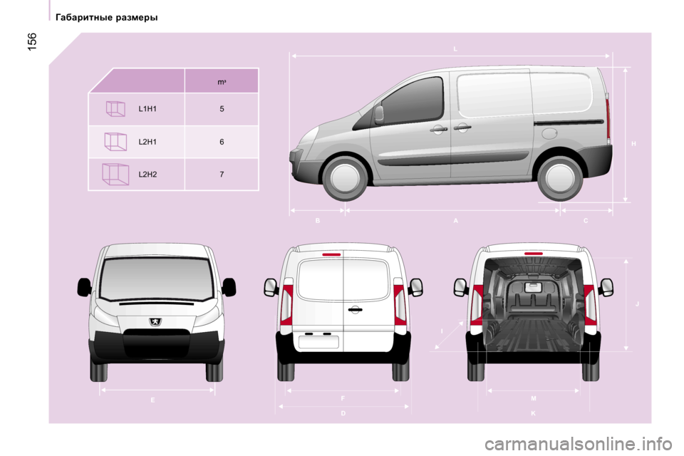 Peugeot Expert VU 2007  Инструкция по эксплуатации (in Russian) �L�1�H�1 �5
�L�2�H�1 �6
�L�2�H�2 �7
�H
�F 
�D
�M
�I
�J
�K
�A
�L
�B
�E �C�1�5�6
=wxwjblgu_� jwaf_ju        