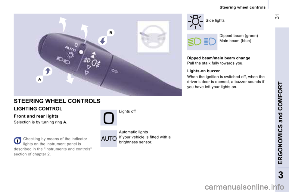 Peugeot Expert VU Dag 2007 Owners Guide �B
�A
�D�i�p�p�e�d� �b�e�a�m�/�m�a�i�n� �b�e�a�m� �c�h�a�n�g�e 
�P�u�l�l� �t�h�e� �s�t�a�l�k� �f�u�l�l�y� �t�o�w�a�r�d�s� �y�o�u�. 
�L�i�g�h�t�s�-�o�n� �b�u�z�z�e�r 
�W�h�e�n� �t�h�e� �i�g�n�i�t�i�o�n
