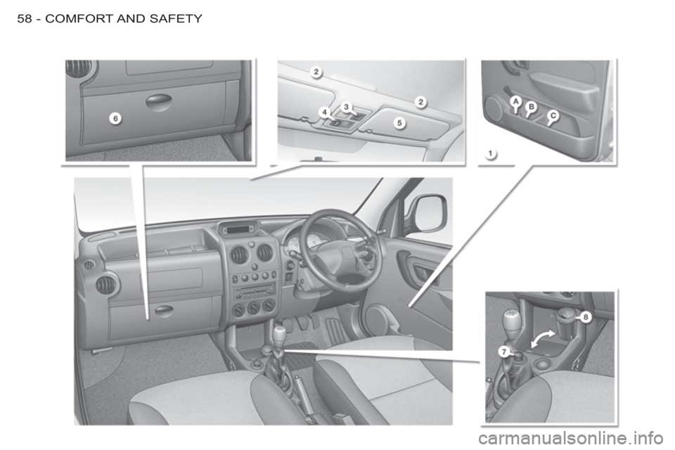 Peugeot M59 2012   - RHD (UK, Australia) Workshop Manual COMFORT AND  SAFETY
58 - 