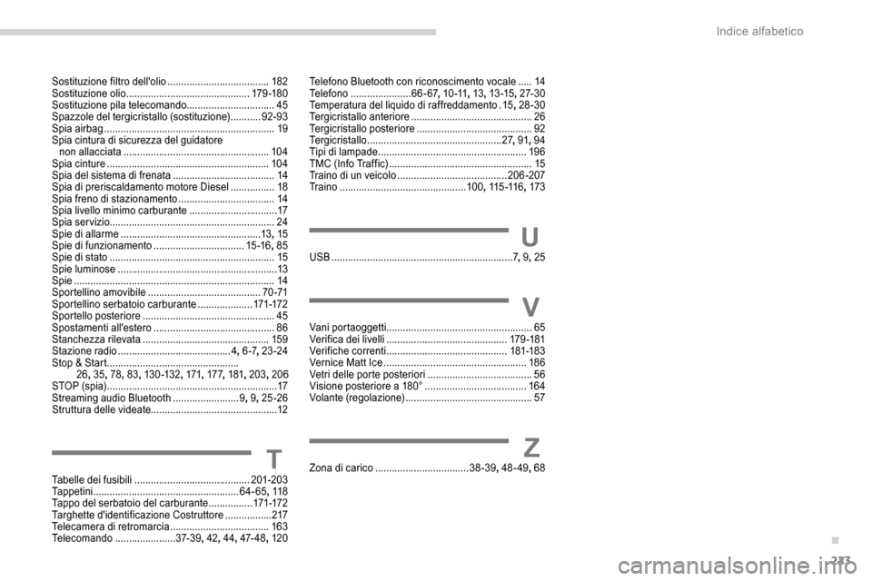 Peugeot Partner 2019 Manuale del proprietario (in Italian) 223
Sostituzione filtro dellolio .....................................182
Sostituzione olio ............................................. 179 -18 0
Sostituzione pila telecomando .................... Peugeot Partner 2019 Manuale del proprietario (in Italian) 223
Sostituzione filtro dellolio .....................................182
Sostituzione olio ............................................. 179 -18 0
Sostituzione pila telecomando ....................