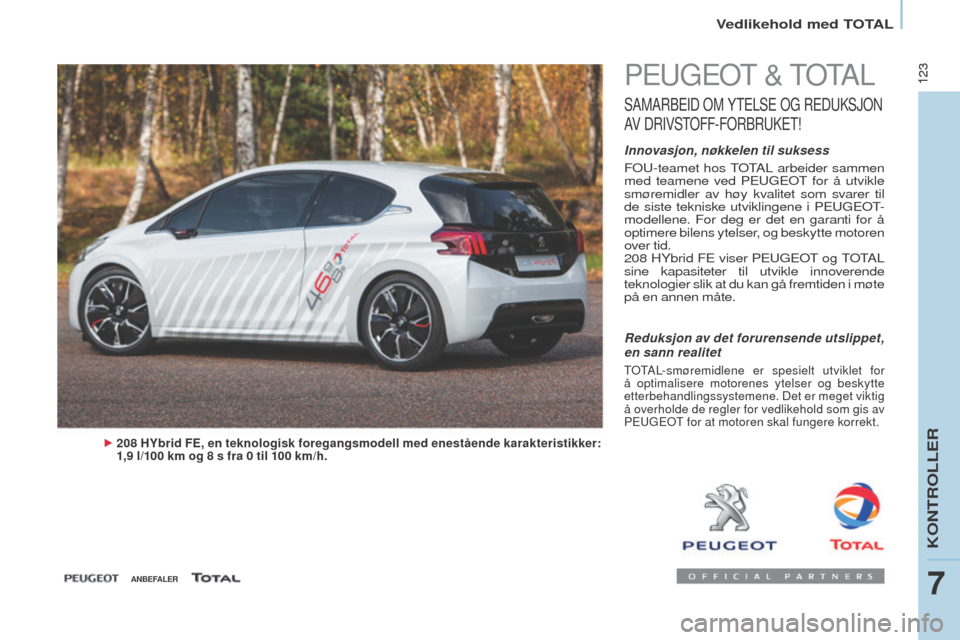 Peugeot Partner 2016 Brukerhåndbok (in Norwegian) 123123
Vedlikehold med TOTAL
Partner-2-Vu_no_Chap07_Verification_ed02-2015
PEUGEOT & TOTAL
SAMARBEID OM Y TELSE O G R EDUKSJON
AV D
RIVSTOFF
-FO
RBRUKET
!
Innovasjon, nøkkelen til suksess
FOU-team Peugeot Partner 2016 Brukerhåndbok (in Norwegian) 123123
Vedlikehold med TOTAL
Partner-2-Vu_no_Chap07_Verification_ed02-2015
PEUGEOT & TOTAL
SAMARBEID OM Y TELSE O G R EDUKSJON
AV D
RIVSTOFF
-FO
RBRUKET
!
Innovasjon, nøkkelen til suksess
FOU-team