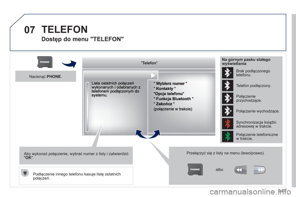 Peugeot Partner 2012  Instrukcja Obsługi (in Polish) 9.27
07  TELEFON
 
 
Dostęp do menu "TELEFON" 
"""""""ee oTelefonTelefonTelefonTelefonTelefonTelefonTelefonTelefonTelefonTelefonTelefonTelefonTelefonTelefonTl fTl fTl fTl ff"""""""
 
 
Przełączyć 