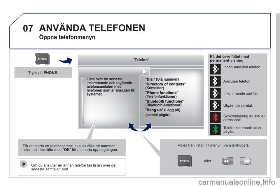 Peugeot Partner 2012 Ägarmanual (in Swedish) 9.27
07 ANVÄNDA TELEFONEN
Öppna telefonmenyn
"""""""ee oTelefonTelefonTelefonTelefonTelefonTelefonTelefonTelefonTelefonTelefonTelefonTelefonTelefonTelefonTl fTl fTl fTl ff"""""""
Växla fr Peugeot Partner 2012 Ägarmanual (in Swedish) 9.27
07 ANVÄNDA TELEFONEN
Öppna telefonmenyn
"""""""ee oTelefonTelefonTelefonTelefonTelefonTelefonTelefonTelefonTelefonTelefonTelefonTelefonTelefonTelefonTl fTl fTl fTl ff"""""""
Växla fr