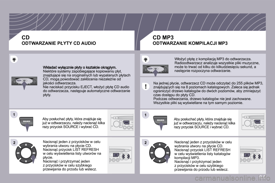 Peugeot Partner 2009  Instrukcja Obsługi (in Polish) �9�.�5
11
22
11
22
� �N�i�e�k�t�ó�r�e� �s�y�s�t�e�m�y� �z�a�p�o�b�i�e�g�a�j"�c�e� �k�o�p�i�o�w�a�n�i�u� �p�ł�y�t�,� �z�n�a�j�d�u�j"�c�e� �s�i
� �n�a� �o�r�y�g�i�n�a�l�n�y�c�h� �l�u�b� �w�y�p�a�l�