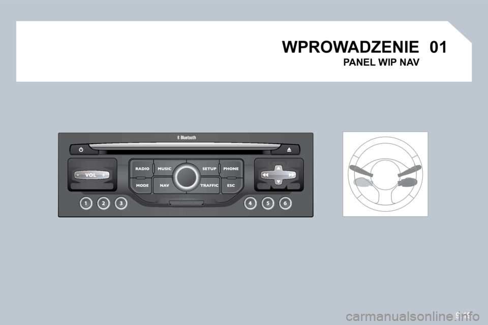 Peugeot Partner 2009  Instrukcja Obsługi (in Polish) �9�.�1�9
�0�1�0�1 WPROWADZENIE 
� � �P�A�N�E�L� �W�I�P� �N�A�V� �     