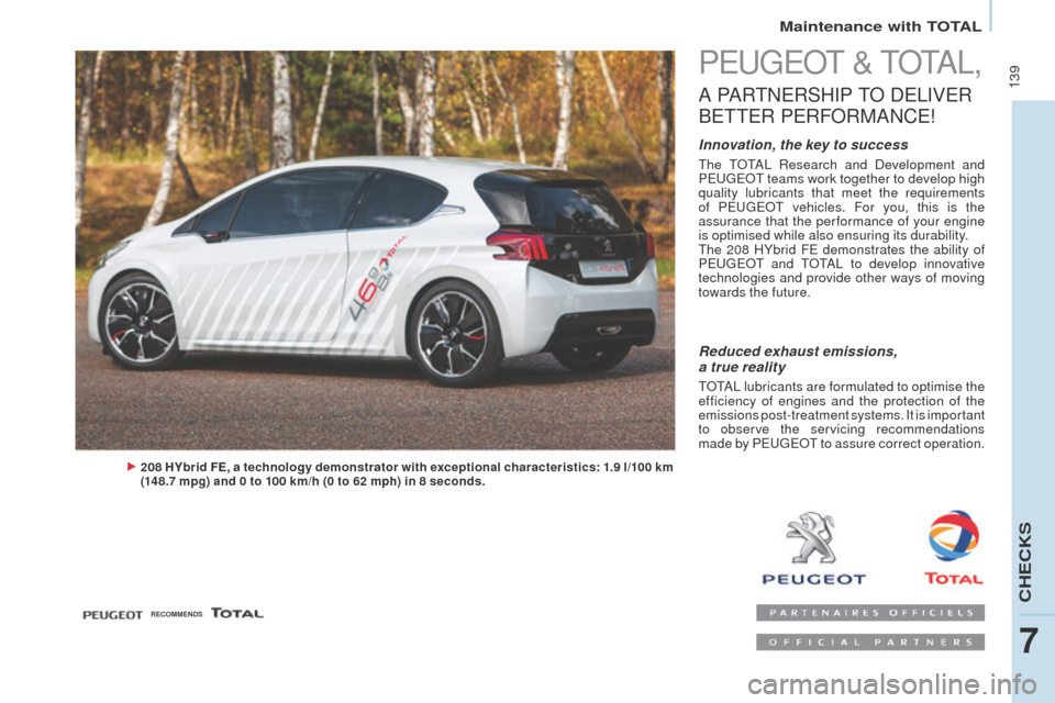 Peugeot Partner Tepee 2015 Owners Manual 139
Partner_2_VP_en_Chap07_Verification_ed02-2014
PeugeOt & t O tA L,
A PARtNeRSHIP tO DeL IVe R
Be
tte R
P
e
RFORMANC
e
!
Innovation, the key to success
the tOtAL Research and Development Peugeot Partner Tepee 2015 Owners Manual 139
Partner_2_VP_en_Chap07_Verification_ed02-2014
PeugeOt & t O tA L,
A PARtNeRSHIP tO DeL IVe R
Be
tte R
P
e
RFORMANC
e
!
Innovation, the key to success
the tOtAL Research and Development