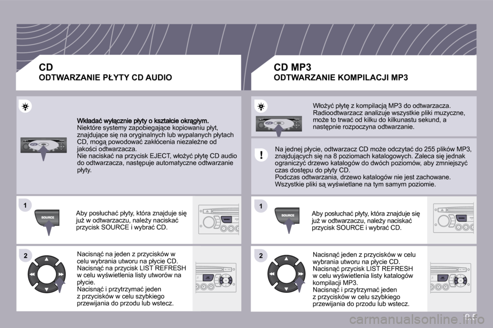 Peugeot Partner Tepee 2009  Instrukcja Obsługi (in Polish) 9.5
�1�1
�2�2
�1�1
�2�2
� �N�i�e�k�t�ó�r�e� �s�y�s�t�e�m�y� �z�a�p�o�b�i�e�g�a�j"�c�e� �k�o�p�i�o�w�a�n�i�u� �p�ł�y�t�,� �z�n�a�j�d�u�j"�c�e� �s�i
� �n�a� �o�r�y�g�i�n�a�l�n�y�c�h� �l�u�b� �w�y�p