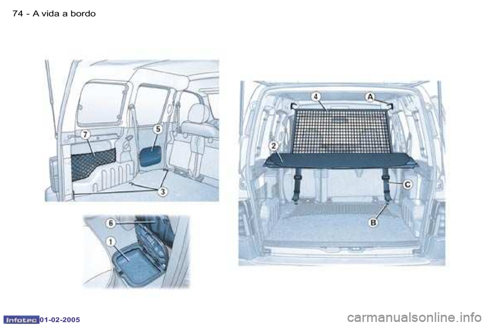 Peugeot Partner VP 2005  Manual do proprietário (in Portuguese) �7�4 �-
�0�1�-�0�2�-�2�0�0�5
�7�5
�-
�0�1�-�0�2�-�2�0�0�5
�A� �v�i�d�a� �a� �b�o�r�d�o  