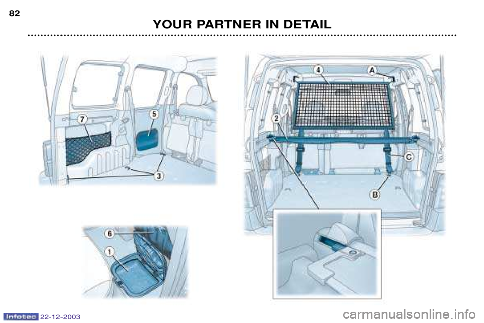 Peugeot Partner VP 2004 Manual Online 22-12-2003
YOUR PARTNER IN DETAIL
82  