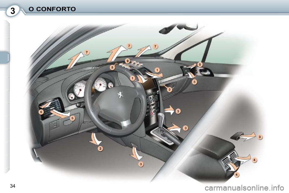 Peugeot 407 2010  Manual do proprietário (in Portuguese) 3O CONFORTO
34      