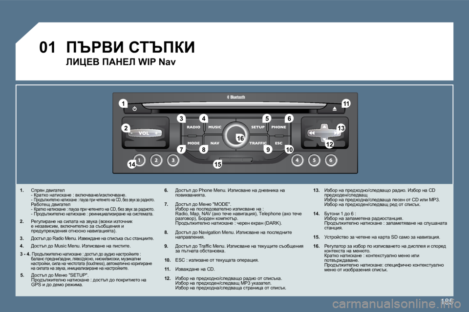Peugeot 407 2010  Ръководство за експлоатация (in Bulgarian) 185
�0�1
�1�1
�5�5
�1�0�1�0
�2�2
�3�3�4�4�6�6
�1�3�1�3
�1�1�1�1
�9�9
�1�4�1�4�1�5�1�5
�7�7�8�8�1�2�1�2�1�6�1�6
�1�.� �  hijyÖ� ^ybzwl_e� � �  �-� ajwldh� ÖwlbkdwÖ_� �:� 