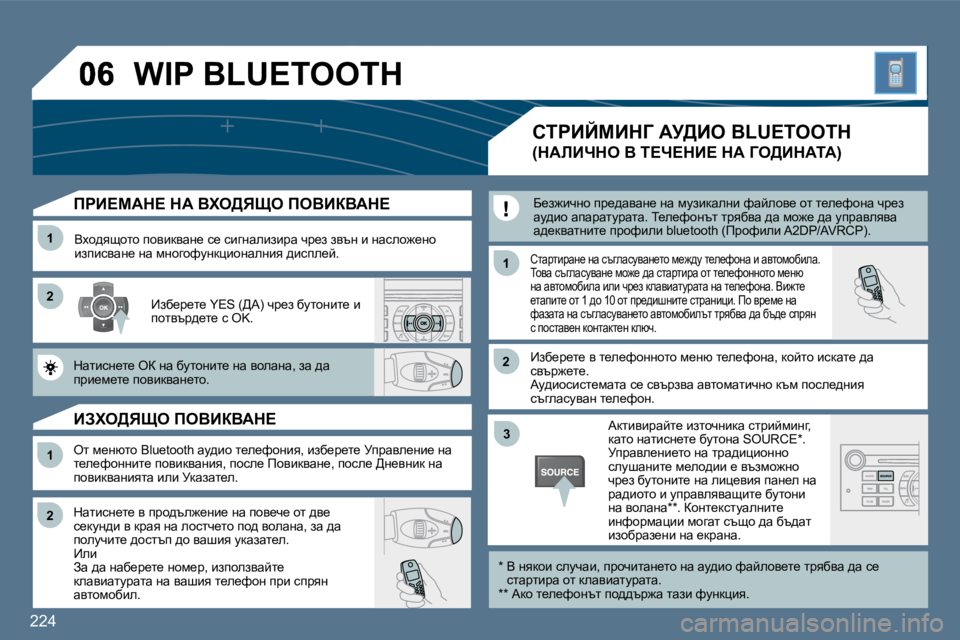 Peugeot 407 2010  Ръководство за експлоатация (in Bulgarian) 224
�1�1
�2�2
�1�1
�2�2
�3�3
�2�2
�1�1
� � fgB?cWd?� dW� Yle>vpe� feYBaYWd?� 
� � Yoh^yshlh� ihybdywÖ_� k_� kbzÖwebabjw� qj_a� aytÖ�