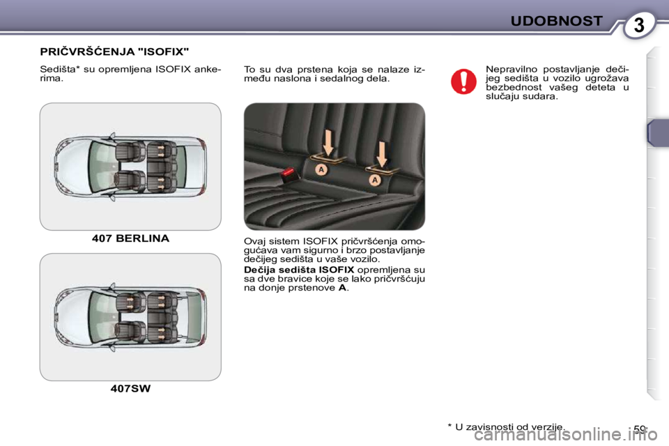 Peugeot 407 2009  Упутство за употребу (in Serbian) 3UDOBNOST
59
� �T�o�  �s�u�  �d�v�a�  �p�r�s�t�e�n�a�  �k�o�j�a�  �s�e�  �n�a�l�a�z�e�  �i�z�- 
�m�e�đ�u� �n�a�s�l�o�n�a� �i� �s�e�d�a�l�n�o�g� �d�e�l�a�.� 
� �P�R�I�Č�V�R�Š�Ć�E�N�J�A� �"�I�S�