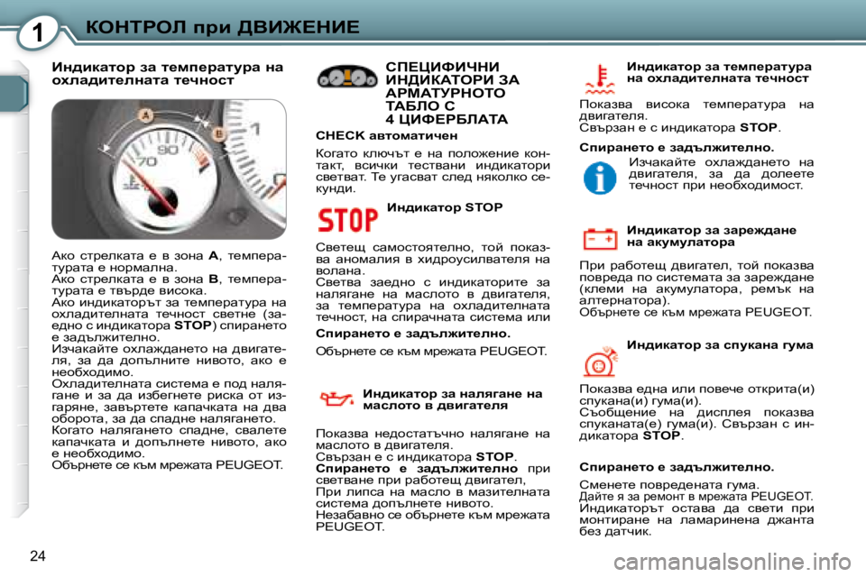 Peugeot 407 2008  Ръководство за експлоатация (in Bulgarian) 1aedigeb� ijb� >YB@?dB?
24
� � BÖ^bdwlhj� �S�T�O�P� 
� hy_l_s�  kwfhklhyl_egh�,�  lhc�  ihdwa�- 
yw�  wghfweby�  y�  ob^jhmkb