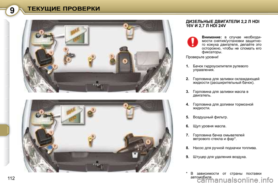 Peugeot 407 2008  Инструкция по эксплуатации (in Russian) 9i?ajpB?� fgeY?gaB
112
� >BA?bsdr?� >YBZWi?bB� �2�,�2� b� �H�D�I� �1�6�V� B� �2�,�7� b� �H�D�I� �2�4�V� 
� � �*� � �  Y�  awybkbfhklb�  hl�  kljw