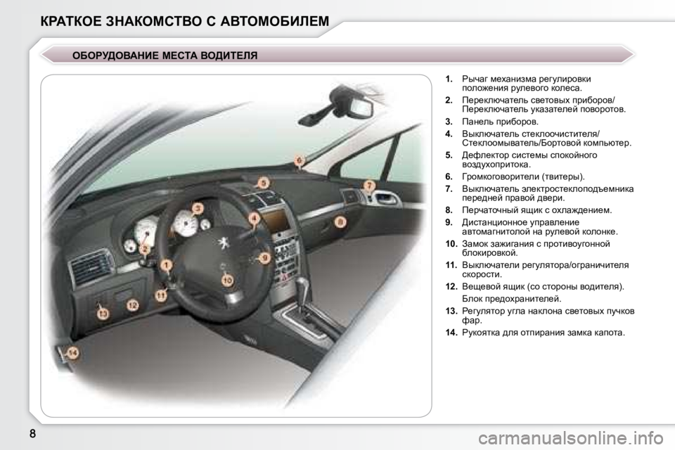 Peugeot 407 2008  Инструкция по эксплуатации (in Russian) agWiae?� AdWaechiYe� h� WYieceXBb?c� � eXegj>eYWdB?� c?hiW� Ye>Bi?bv�     
�1�. � �  guqwz� f_owÖbafw� j_zmebjhydb� 
i