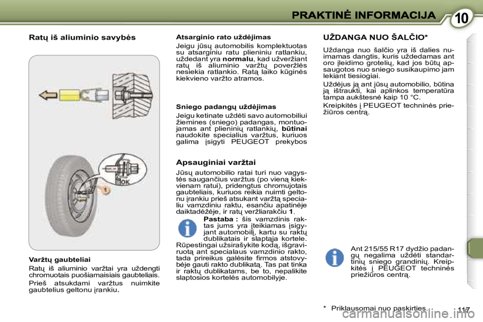 Peugeot 407 2007  Savininko vadovas (in Lithuanian) �1�0�1�0
�1�1�7
�V�a�r�ž�t