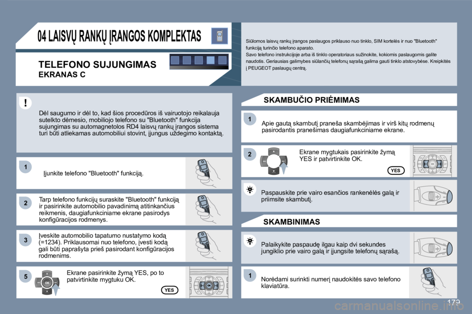 Peugeot 407 2007  Savininko vadovas (in Lithuanian) �1�1
�2�2
�3�3
�1�1
�2�2
�5�5�1�1
�1�7�9
�0�4� �L�A�I�S�V