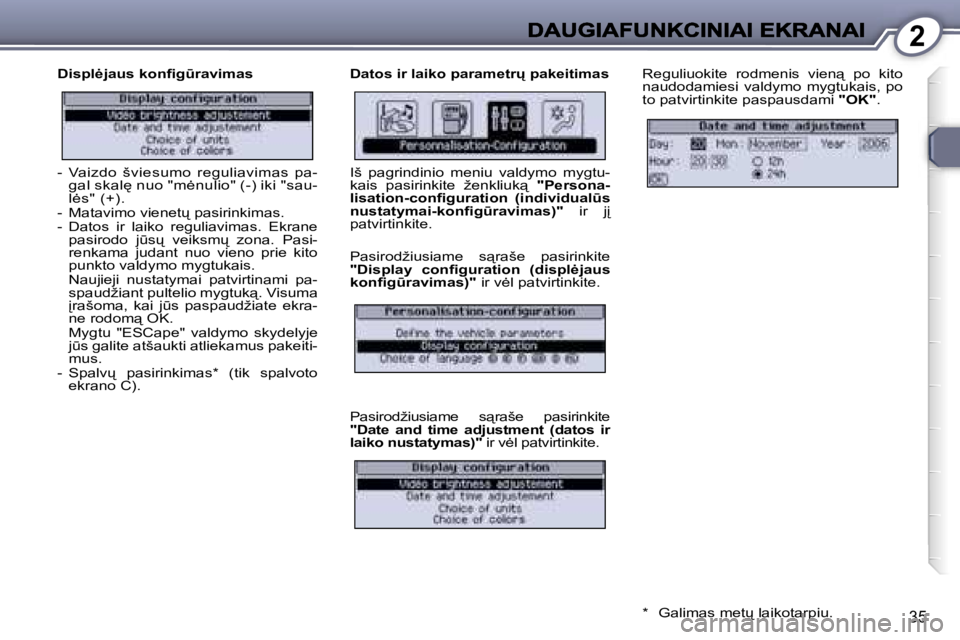 Peugeot 407 2007  Savininko vadovas (in Lithuanian) �2
�3�5
�D�i�s�p�l