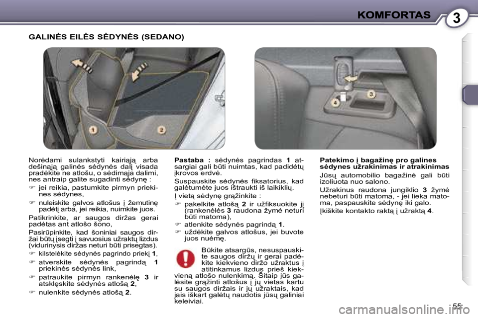 Peugeot 407 2007  Savininko vadovas (in Lithuanian) �3
�5�5
�G�A�L�I�N