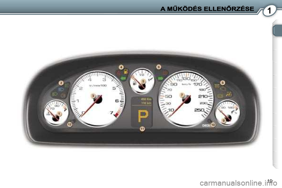 Peugeot 407 2007  Kezelési útmutató (in Hungarian) �1
�1�9     