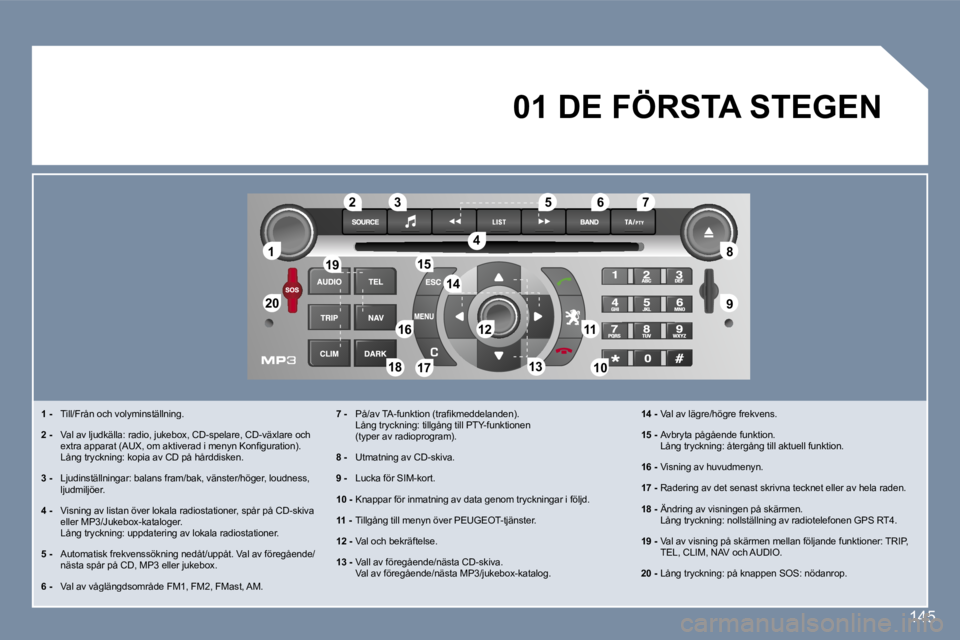 Peugeot 407 2007  Ägarmanual (in Swedish) �1�1
�2�0�2�0
�8�8
�9�9
�5�5
�4�4
�3�3�2�2
�1�9�1�9
�1�6�1�6�1�1�1�1
�1�0�1�0�1�8�1�8
�1�2�1�2
�6�6�7�7
�1�3�1�3
�1�5�1�5
�1�4�1�4
�1�7�1�7
�1�4�5
�1� �-�  �T�i�l�l�/�F�r�å�n� �o�c�h� �v�o�l�y�m�i�n�