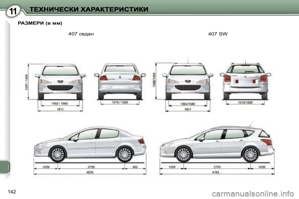 Peugeot 407 2007  Ръководство за експлоатация (in Bulgarian) �1�1
�1�4�2
gWAc?gB� �(y� ff�)
�4�0�7� k_^wg�4�0�7� �S�W     
