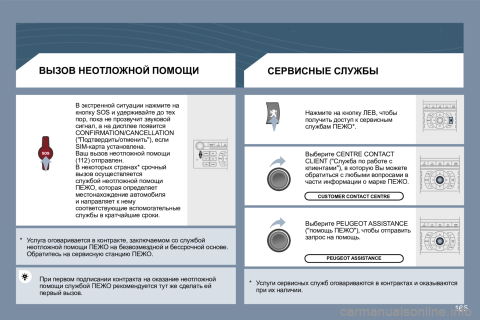 Peugeot 407 2007  Инструкция по эксплуатации (in Russian) �1�6�5
YrAeY� d?eibe@deC� fecepB
�*�  jkemzw� hzhywjbyw_lky� y� dhÖljwdl_�,� awdexqw_fhf� kh� kem`xhc� Ö_hleh`Öhc� i