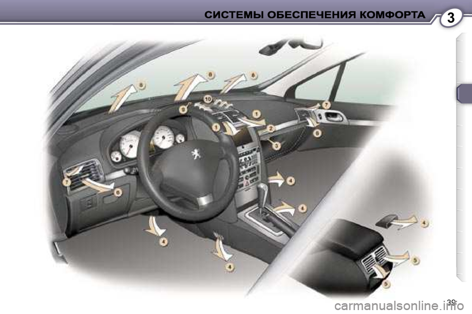 Peugeot 407 2007  Инструкция по эксплуатации (in Russian) �3
�3�9     