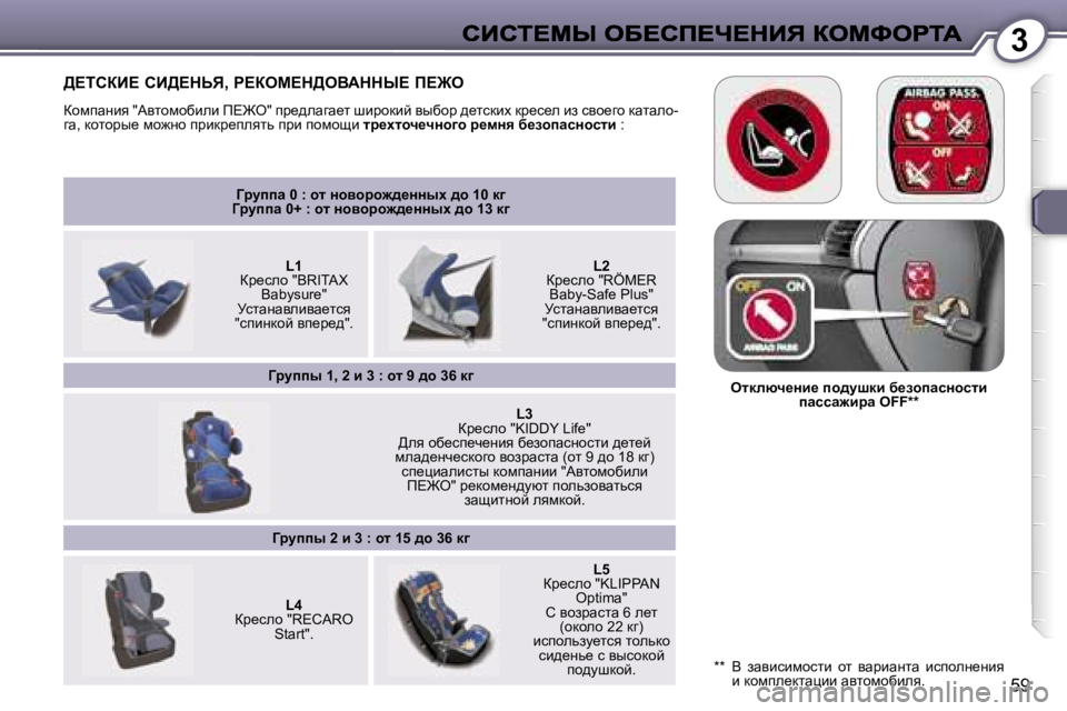 Peugeot 407 2007  Инструкция по эксплуатации (in Russian) �3
�5�9
Zàmiiw� �0� �:� hl� Öhyhàh`^_ÖÖuç� ^h� �1�0� d]Zàmiiw� �0�+� �:� hl� Öhyhàh`^_ÖÖuç� ^h� �1�3� d]
�L�1aj_keh� �"�B�R�I�T�