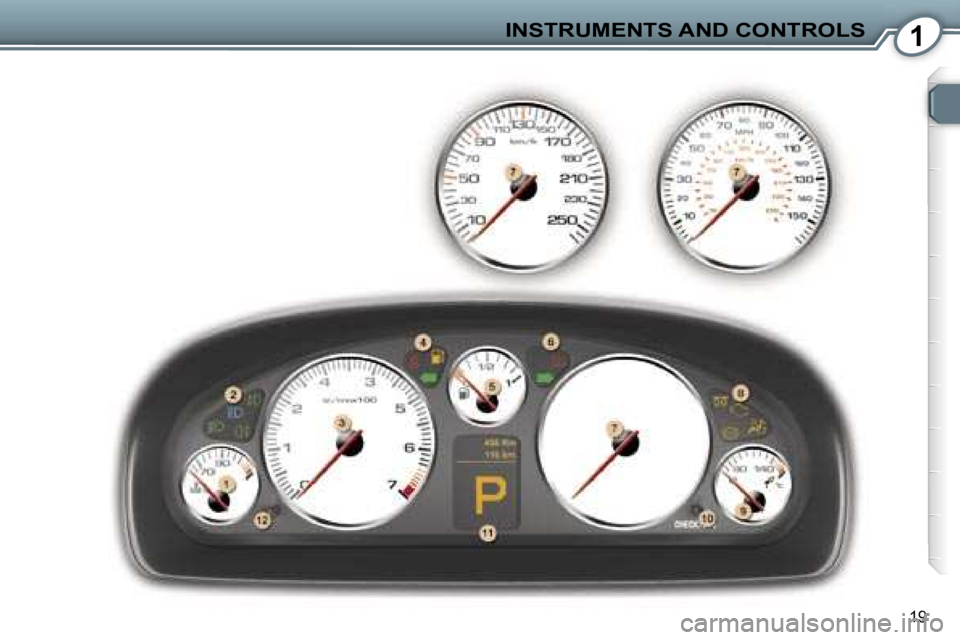 Peugeot 407 2006 User Guide �1�I�N�S�T�R�U�M�E�N�T�S� �A�N�D� �C�O�N�T�R�O�L�S
�1�9   