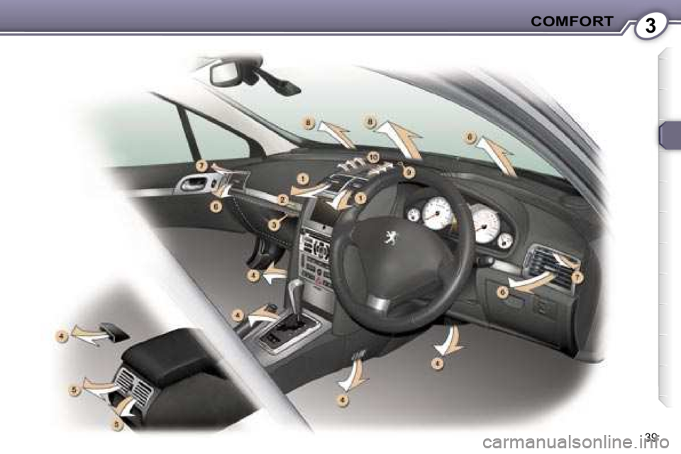 Peugeot 407 2006 Owners Guide �3�C�O�M�F�O�R�T
�3�9   