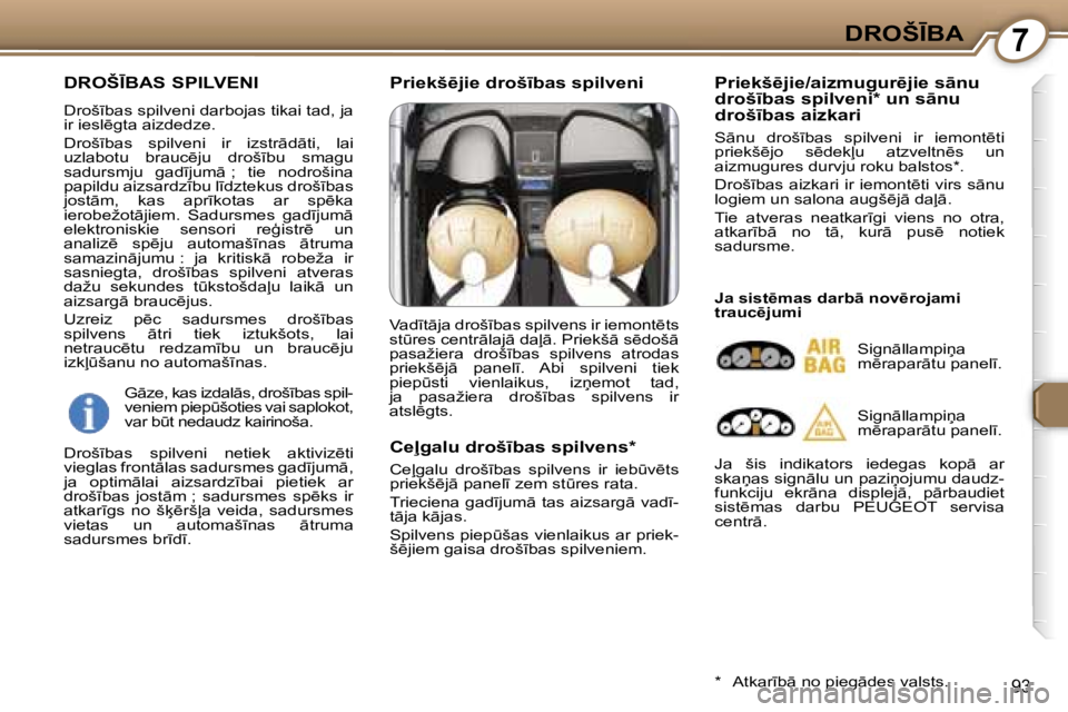Peugeot 407 2006  Īpašnieka rokasgrāmata (in Latvian) �7�D�R�O�Š