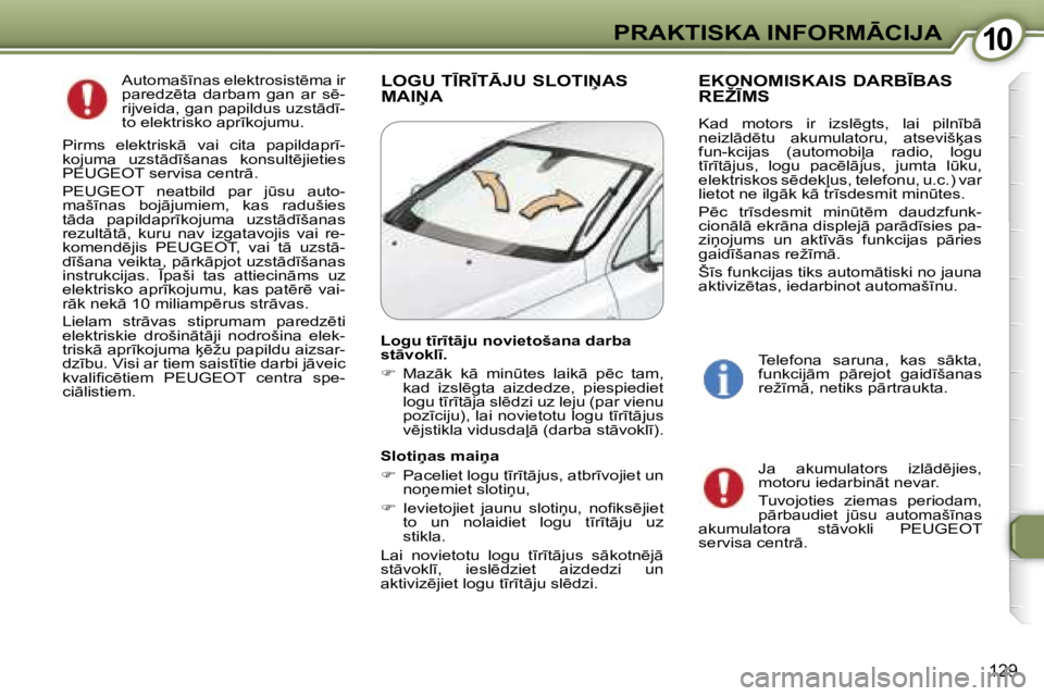 Peugeot 407 2006  Īpašnieka rokasgrāmata (in Latvian) �1�0�P�R�A�K�T�I�S�K�A� �I�N�F�O�R�M
