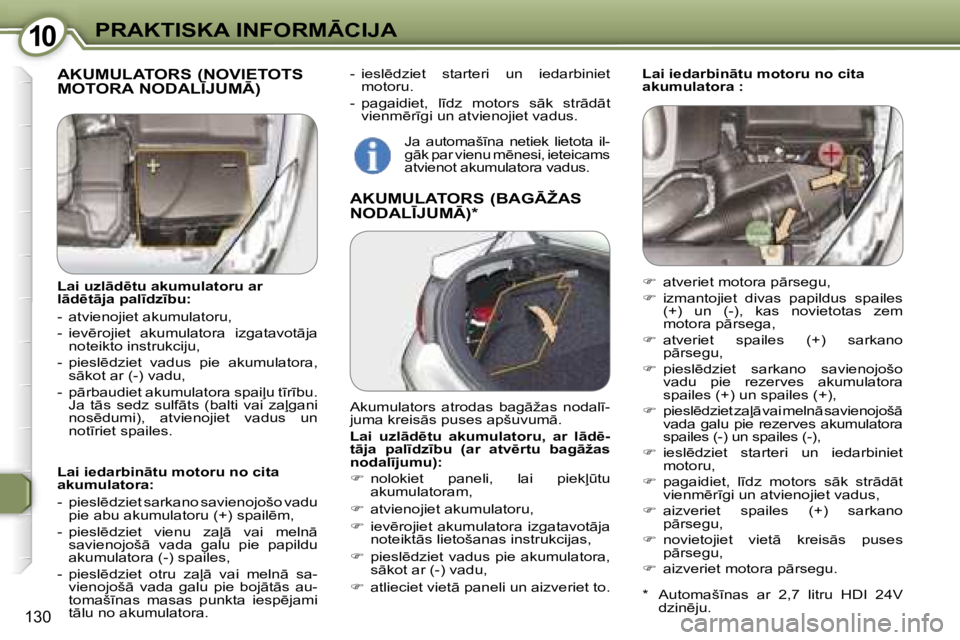 Peugeot 407 2006  Īpašnieka rokasgrāmata (in Latvian) �1�0�P�R�A�K�T�I�S�K�A� �I�N�F�O�R�M