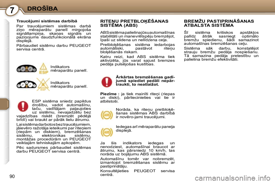 Peugeot 407 2006  Īpašnieka rokasgrāmata (in Latvian) �7�D�R�O�Š