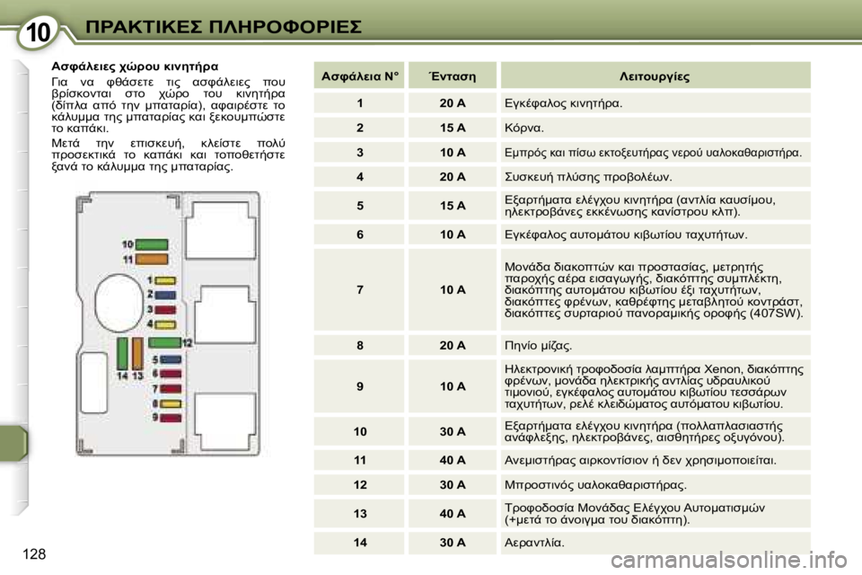 Peugeot 407 2006  Εγχειρίδιο χρήσης (in Greek) �1�0