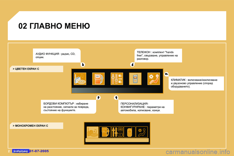 Peugeot 407 2005.5  Ръководство за експлоатация (in Bulgarian) �2
�0�2� =bWYde� c?du� Wj>Be� kjdamBv� �:� jw^bh�,� �C�D�,�  
hipbb�.
Xeg>eYB� aecfuiqg� �:� baxbjwg_� 
gw� jwaklhygb_�,� kbzgw