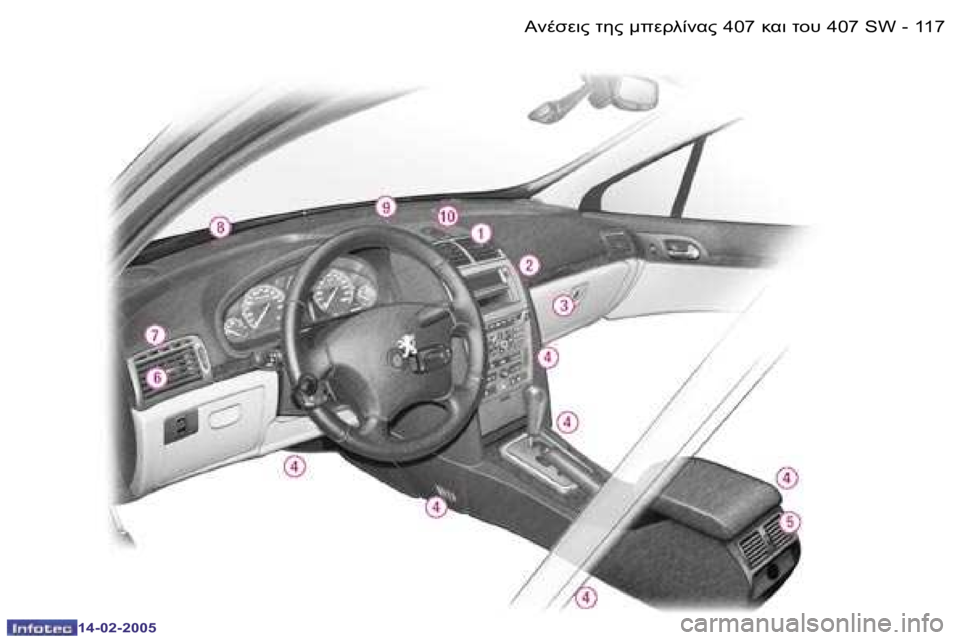 Peugeot 407 2005  Εγχειρίδιο χρήσης (in Greek) 