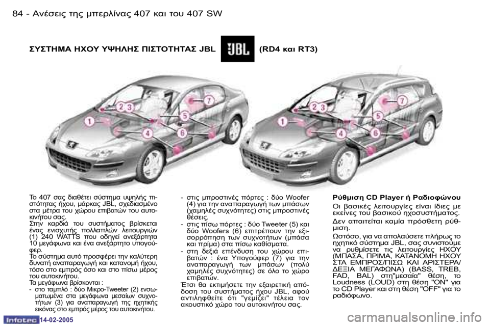 Peugeot 407 2005  Εγχειρίδιο χρήσης (in Greek) 