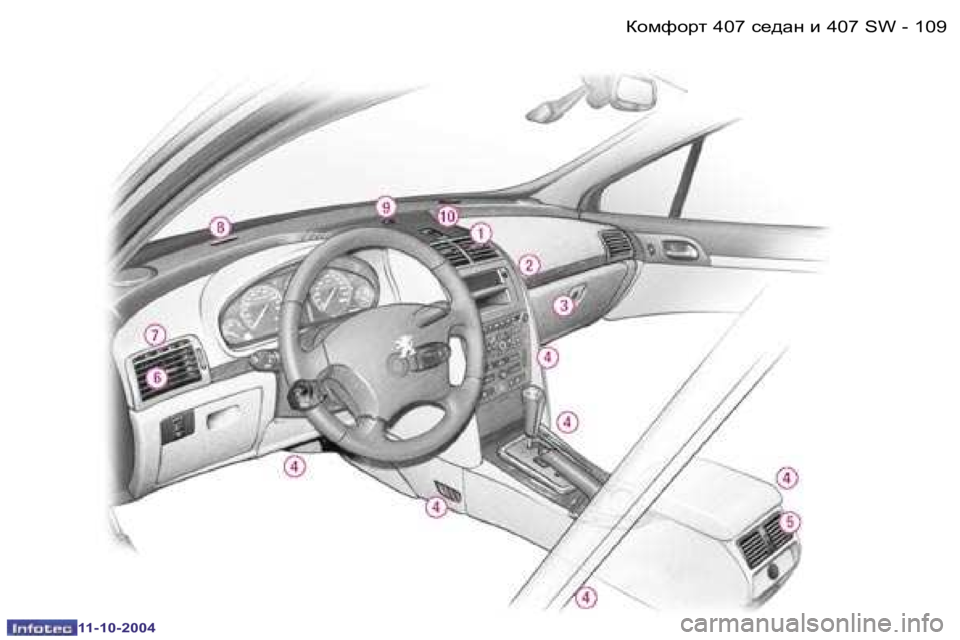 Peugeot 407 2004.5  Ръководство за експлоатация (in Bulgarian) �1�0�8 �-
�1�1�-�1�0�-�2�0�0�4
�1�0�9
�-
�1�1�-�1�0�-�2�0�0�4
ahfnhjl� �4�0�7� k_^wg� b� �4�0�7� �S�W  