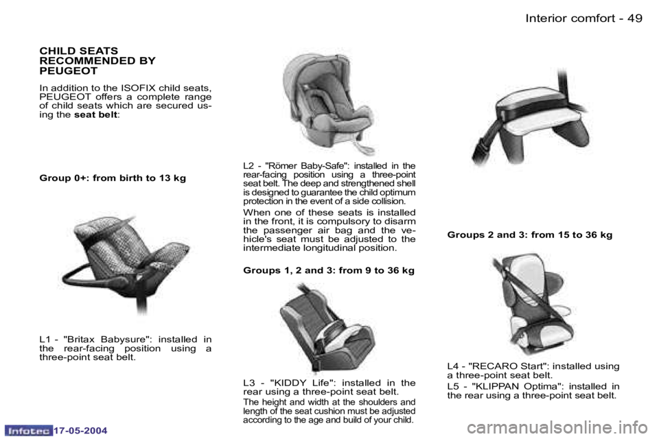 Peugeot 407 2004 Workshop Manual �4�8 �-
�1�7�-�0�5�-�2�0�0�4
�4�9
�-
�1�7�-�0�5�-�2�0�0�4
�C�H�I�L�D� �S�E�A�T�S� 
�R�E�C�O�M�M�E�N�D�E�D� �B�Y�  
�P�E�U�G�E�O�T
�I�n� �a�d�d�i�t�i�o�n� �t�o� �t�h�e� �I�S�O�F�I�X� �c�h�i�l�d� �s�e�a