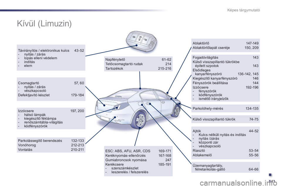 Peugeot 508 2014 Kezelési útmutató (in Hungarian) .
341
Képes tárgymutató
Kívül (Limuzin)
Távirányítós / elektronikus kulcs 43 -52 - nyitás / zárás - lopás elleni védelem - i n d í t á s - e l e m
Foga Peugeot 508 2014 Kezelési útmutató (in Hungarian) .
341
Képes tárgymutató
Kívül (Limuzin)
Távirányítós / elektronikus kulcs 43 -52 - nyitás / zárás - lopás elleni védelem - i n d í t á s - e l e m
Foga