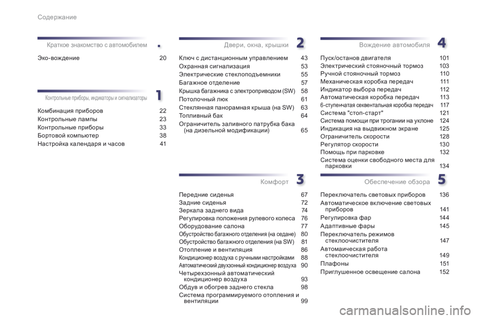 Peugeot 508 2014  Инструкция по эксплуатации (in Russian) .
Содержание
Комбинация приборов 22
Контрольные лампы  23
Контрольные приборы 33
Бортовой компьютер 38
Настройка