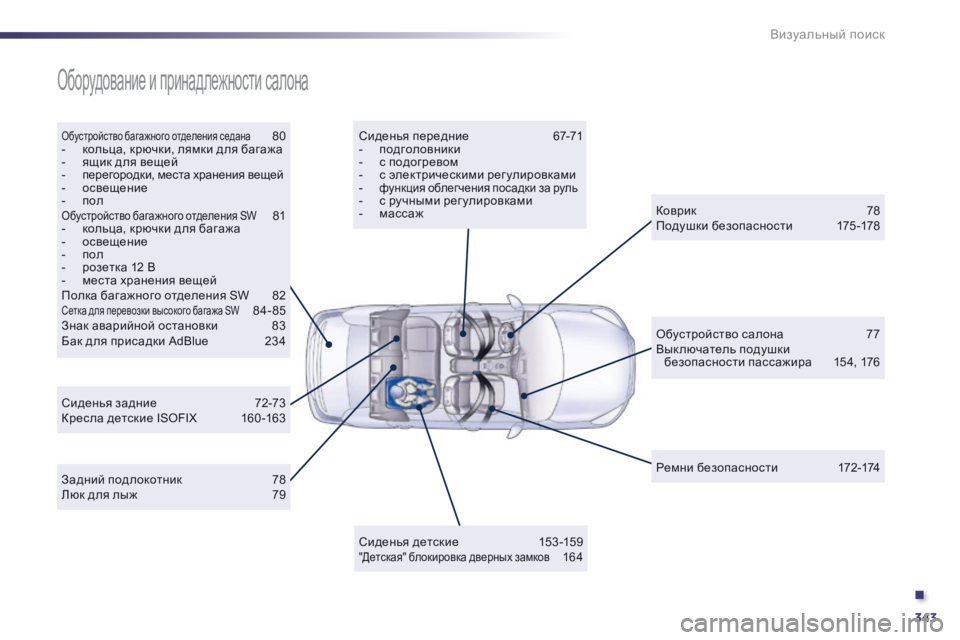 Peugeot 508 2014 Инструкция по эксплуатации (in Russian) .
343
Визуальный поиск
Оборудование и принадлежности салона
Обустройство багажного отделения седана 80 - к Peugeot 508 2014 Инструкция по эксплуатации (in Russian) .
343
Визуальный поиск
Оборудование и принадлежности салона
Обустройство багажного отделения седана 80 - к