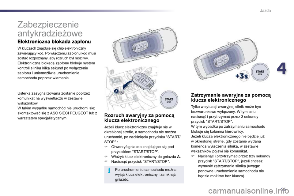Peugeot 508 2010.5  Instrukcja Obsługi (in Polish) 495
i
Jazda
            
�Z�a�b�e�z�p�i�e�c�z�e�n�i�e�  
�a�n�t�y�k�r�a�d�z�i�eG�o�w�e� � 
� �W� �k�l�u�c�z�a�c�h� �z�n�a�j�d�u�j�e� �s�i'� �c�h�i�p� �e�l�e�k�t�r�o�n�i�c�z�n�y� �z�a�w�i�e�r�a�j