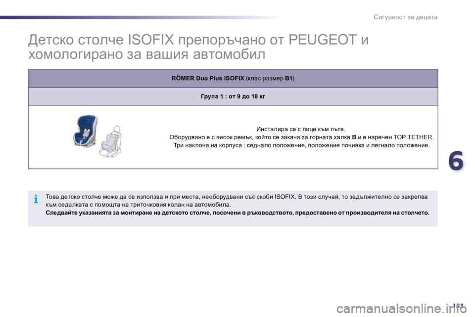 Peugeot 508 2010.5  Ръководство за експлоатация (in Bulgarian) 6153
i
hbz mjÖhkl� aw� ^_pwlw
� � � � � � � � � � � >_lkdh� klheq_� �I�S�O�F�I�X� ij_ihjtqwÖh� hl� �P�E�U�G�E�O �T� b� 
ohfhehzbjwÖh� aw� y