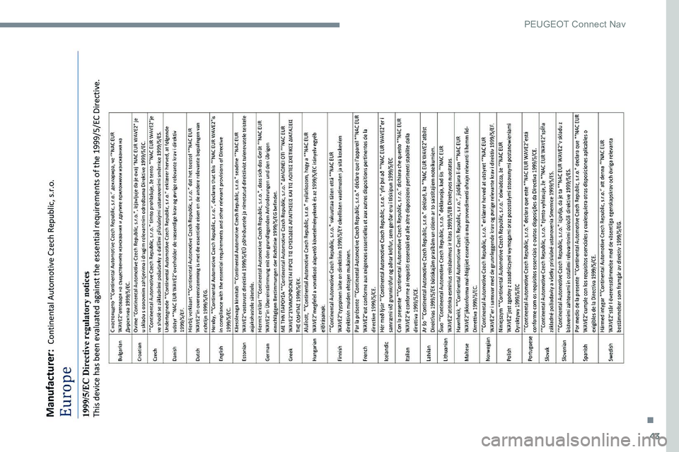 Peugeot 301 2017 Manualul de utilizare (in Romanian) 43
.
P Peugeot 301 2017 Manualul de utilizare (in Romanian) 43
.
P